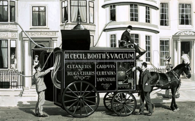 Первый электрический пылесос Puffing Billy, инженер Хьюберт Сесил Бут, патент 1901 года